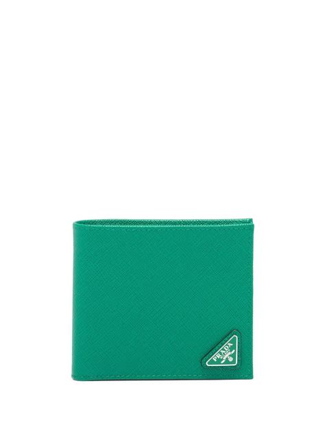 prada green wallet mens|prada bifold wallet.